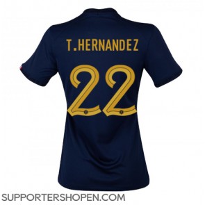 Frankrike Theo Hernandez #22 Hemma Matchtröja Dam VM 2022 Kortärmad